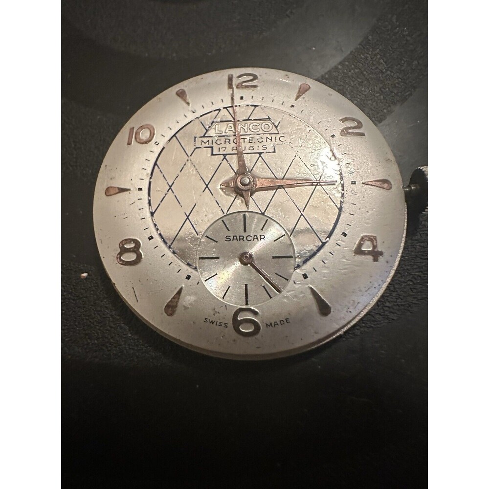 LANCO Watch Movement 17 Jewels Swiss Made Sacar 7305 For Parts
